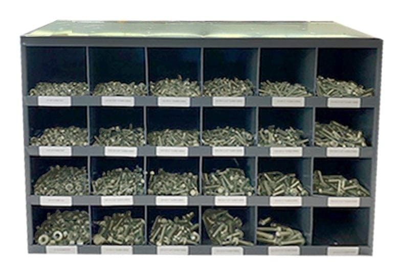 1760 Piece Metric Class 10.9 NonSerrated Flange Bolt Assortment with