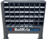 US Bolt Kits 2510 Piece 18-8 Stainless Steel Coarse Thread Bin Kit with 40 Hole Bin