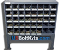 US Bolt Kits 2510 Piece Grade 8 USS Coarse Thread Yellow Zinc Plated Bin Kit with 40 Hole Bin