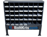 US Bolt Kits 2540 Piece Metric Class 10.9 Coarse Thread Zinc Plated Bin Kit with 40 Hole Bin