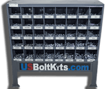 US Bolt Kits 3625 Piece Metric Class 10.9 Coarse Thread Zinc Plated Bin Kit with 40 Hole Bin