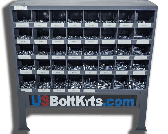 US Bolt Kits 3765 Piece Grade 5 USS Zinc Plated Coarse Thread Bin Kit with 40 Hole Bin