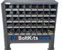 US Bolt Kits 3765 Piece Grade 8 USS Coarse Thread Yellow Zinc Plated Bin Kit with 40 Hole Bin