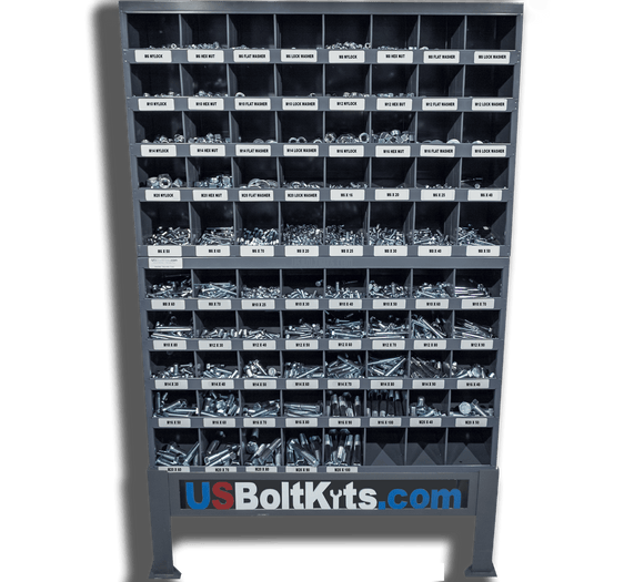 US Bolt Kits 5135 Piece Metric Class 10.9 Coarse Thread Zinc Plated Bin Kit with Two (2) 40 Hole Bins