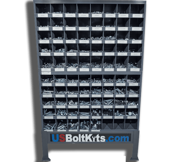 US Bolt Kits 5170 Piece Grade 5 USS Zinc Plated Coarse Thread Bin Kit with Two (2) 40 Hole Bins