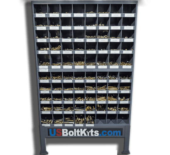 US Bolt Kits 5170 Piece Grade 8 SAE Fine Thread Yellow Zinc Plated Bin Kit with Two (2) 40 Hole Bins