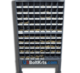 US Bolt Kits 8000 Piece Grade 8 Coarse Thread Yellow Zinc Plated Bin Kit with Two (2) 40-hole Bins