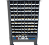 US Bolt Kits 8000 Piece Grade 8 Fine Thread Yellow Zinc Plated Bin Kit with Two (2) 40-hole Bins