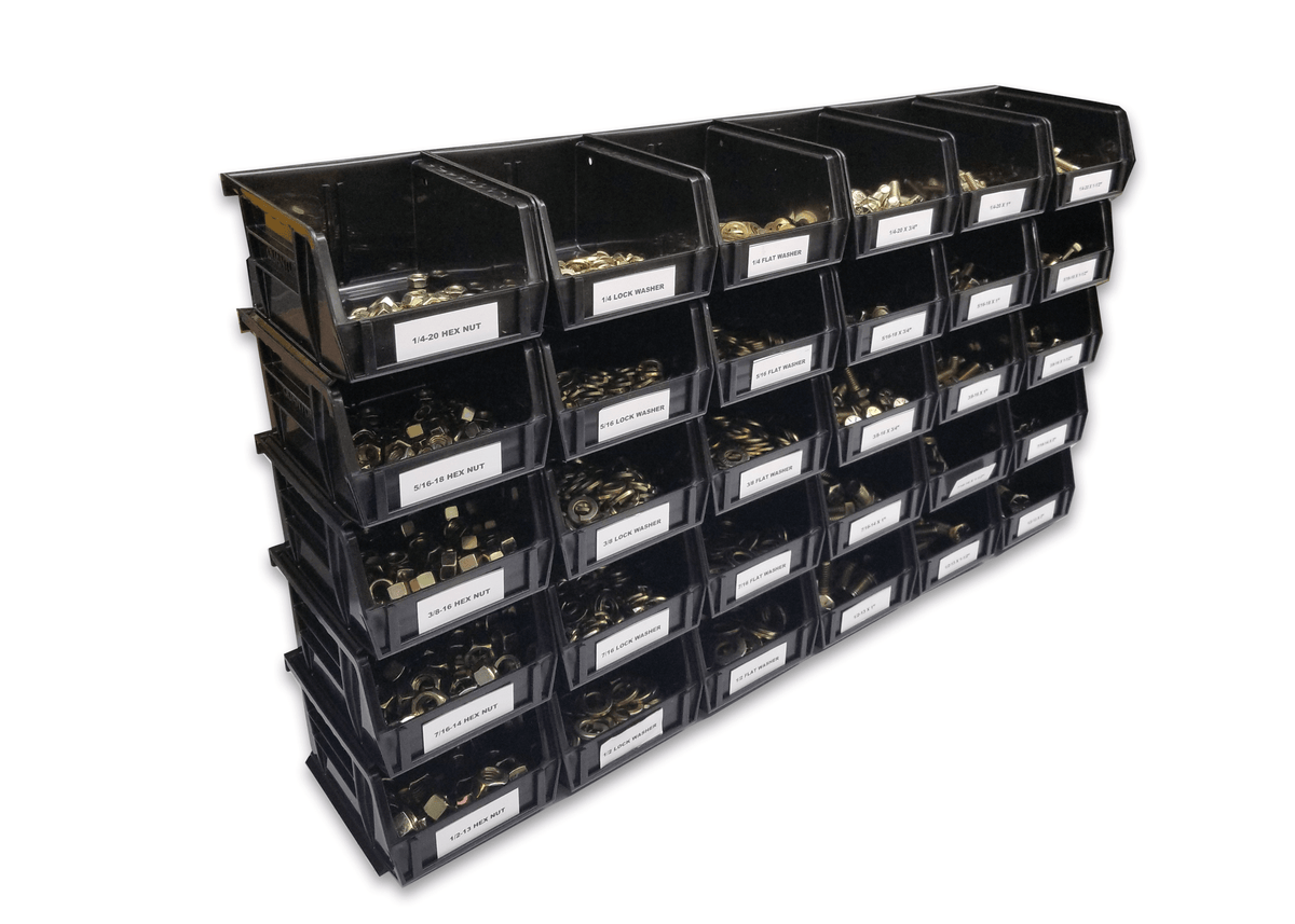 1035 Piece Grade 8 Fine Thread Nut Bolt and Washer Assortment with 30