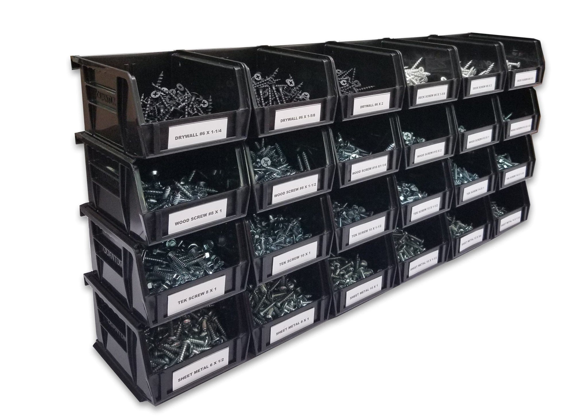 1250 Piece Grade 8 Fine Thread Assortment with 24 Plastic Bins – US ...