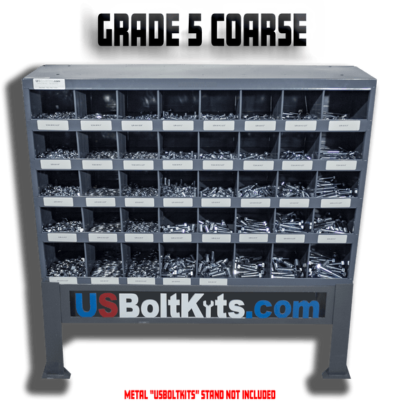 US Bolt Kits 3765 Piece Grade 5 USS Coarse Thread Bin Kit with 40 Hole Bin
