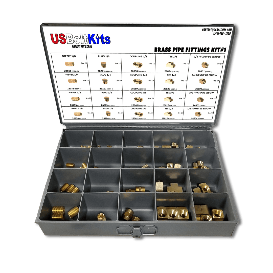 Brass Pipe Fitting Assortment 1 US Bolt Kits