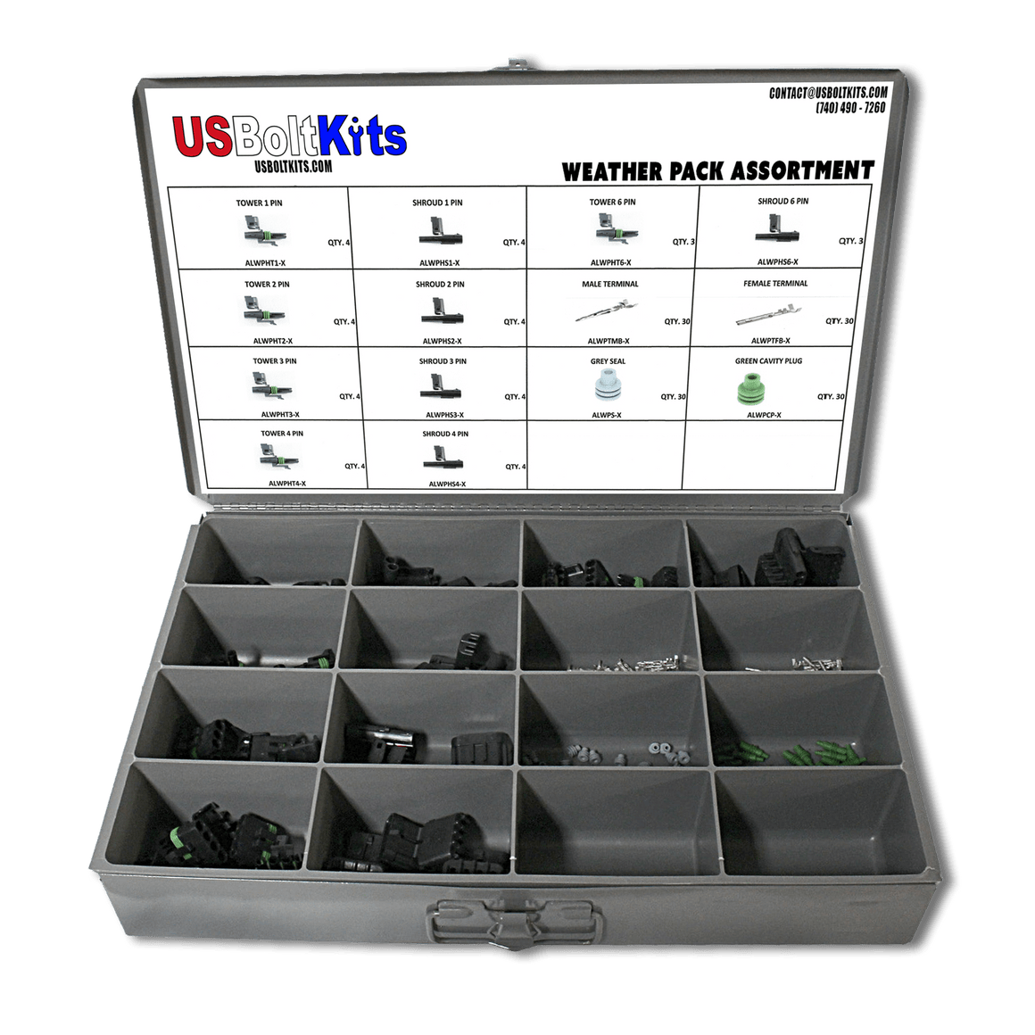 Case Weather Pack 6 Connector Tower Weather Pack – US Bolt Kits